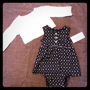 Carters newborn dress and sweater set